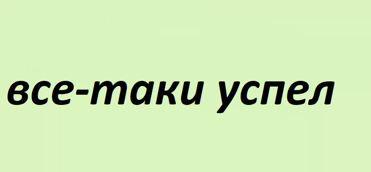 Все-таки успел