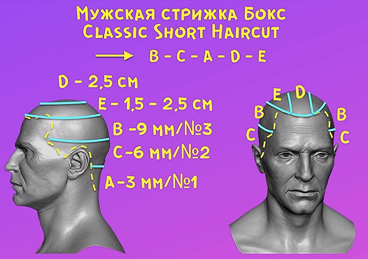 Схема стрижки