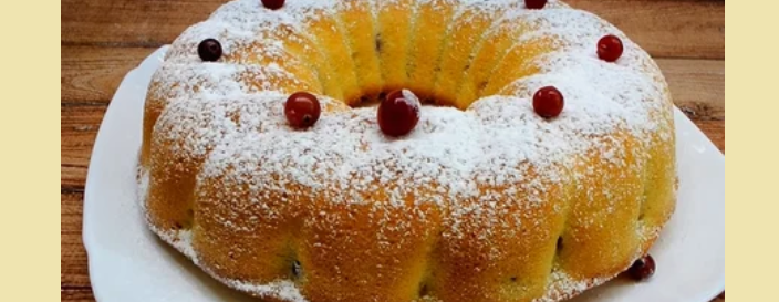 Пышный кекс из прокисшего кефира