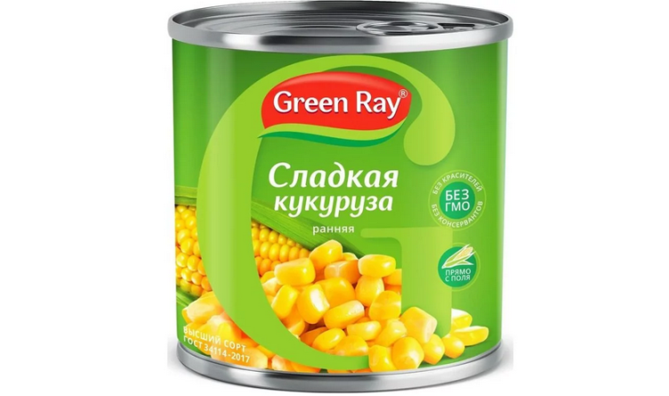 Сладкая кукуруза, консервированная в банке
