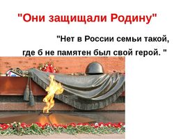 Сочинение, презентация на тему «Они защищали Родину»: для 4-5 класса