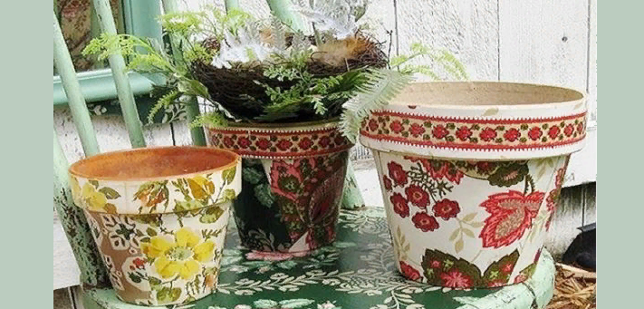 Яркие вазы и цветочные горшки