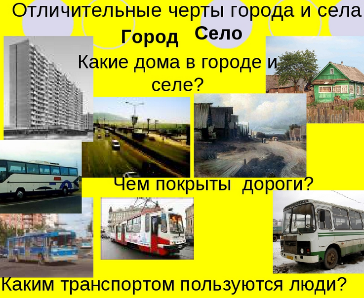 Город и село: отличие для «окружающего мира»