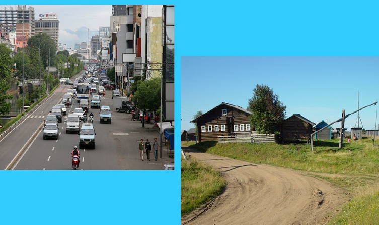 В городе строят дома, предприятия