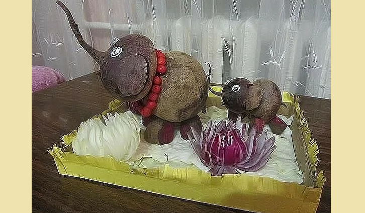 Слон из свеклы