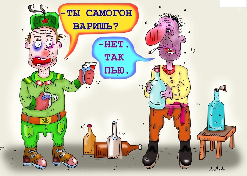 Частушки про самогон, водку прикольные