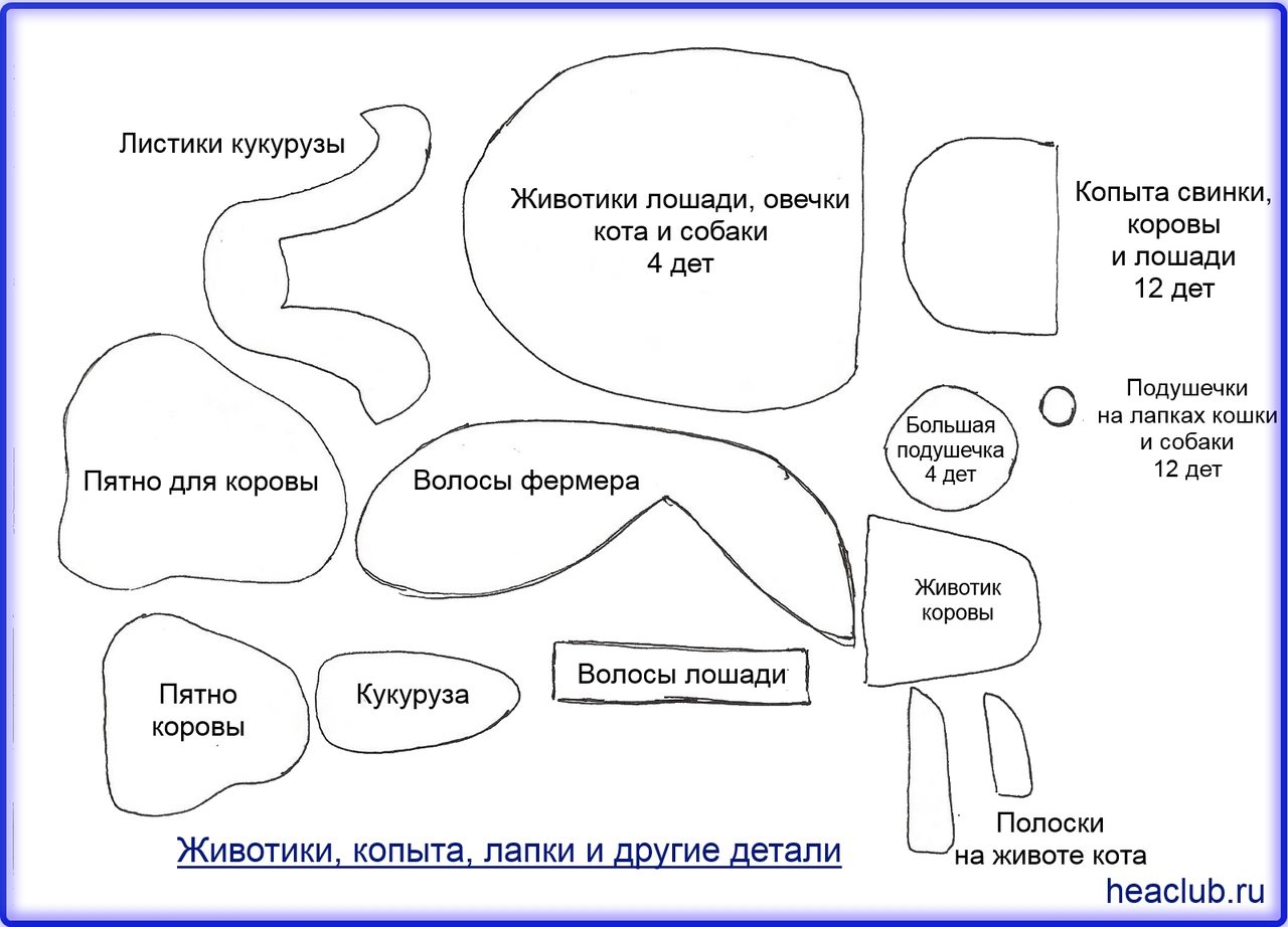 Животики животных и пятнышки на их туловищах