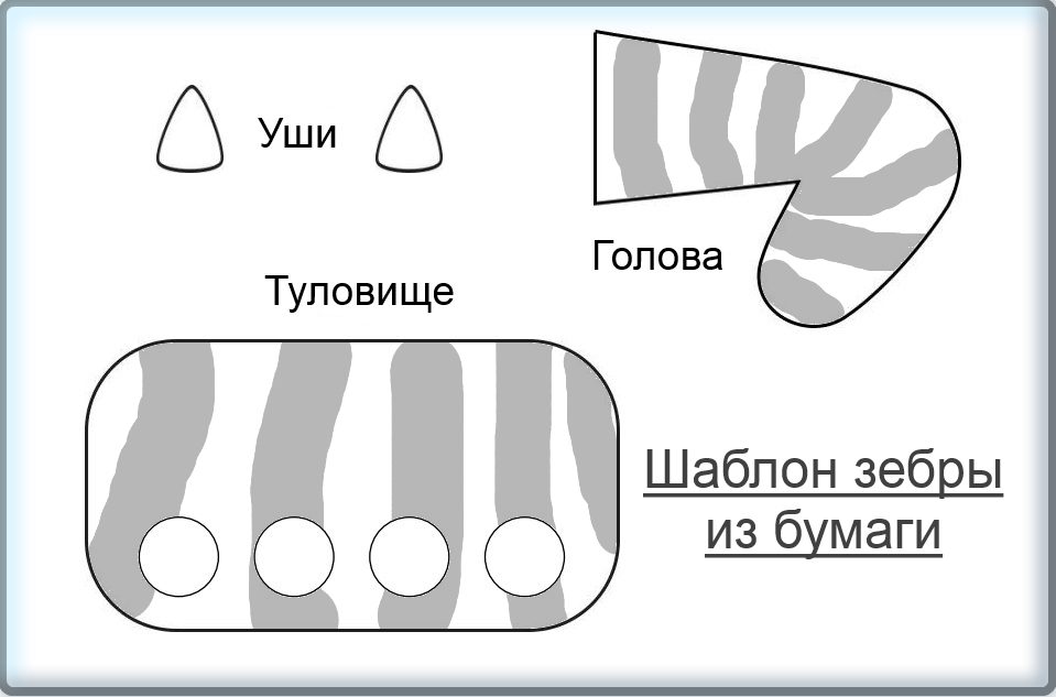 Зебра для пальчикового театра своими руками