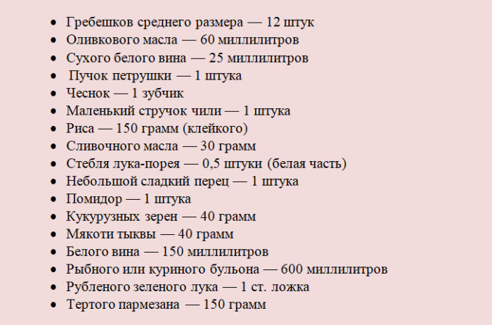 Понадобятся такие продукты