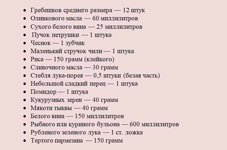 Понадобятся такие продукты