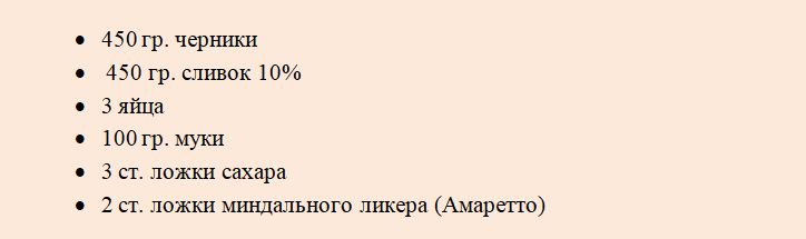 Продукты, которые необходимы для приготовления