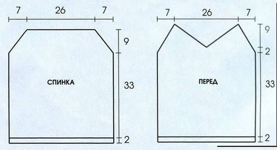 Схема-выкройка майки