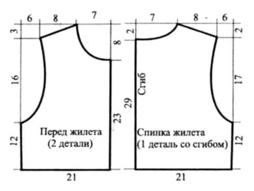 Выкройка жилета