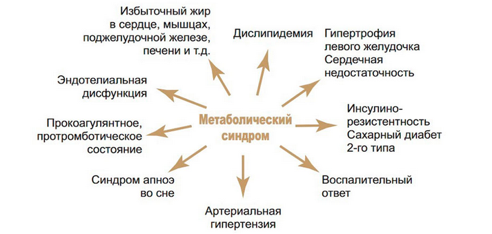 Заболевания, которые развиваются из-за метаболического синдрома