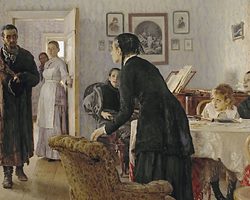 Картина Ильи Репина «Не ждали»: история создания, где находится оригинал, описание и анализ картины