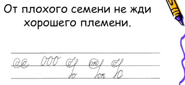«от плохого семени не жди хорошего племени»