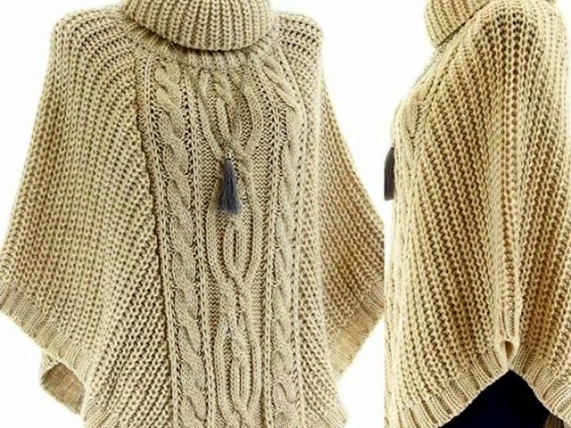 Пончо спицами и крючком: схемы, описание. Простые и красивые пончо плотные, и ажурные