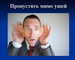 «Пропустить мимо ушей»: происхождение, прямое и переносное значение фразеологизма, объяснение одним словом, примеры предложений