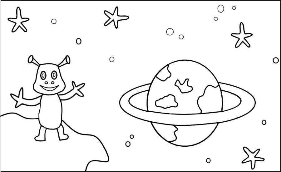 Космос, космонавты - трафареты для детей, шаблон