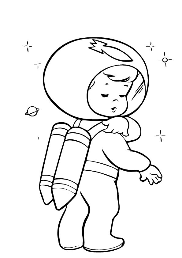 Космос, космонавты - трафареты для детей, шаблон