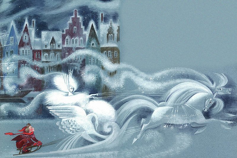 Сказка "снежная королева" на новый лад праздничная
