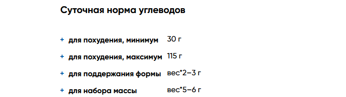 Суточная норма углеводов, чтобы не вредить коллагену