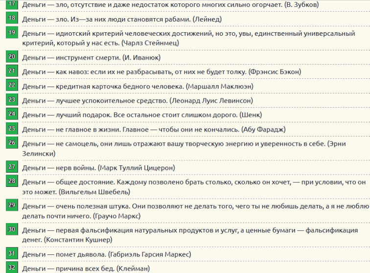 Смешные цитаты про деньги и богатство
