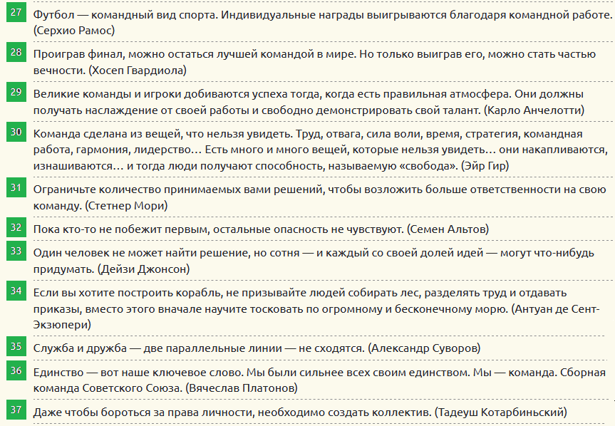 Фразы про работу в команде