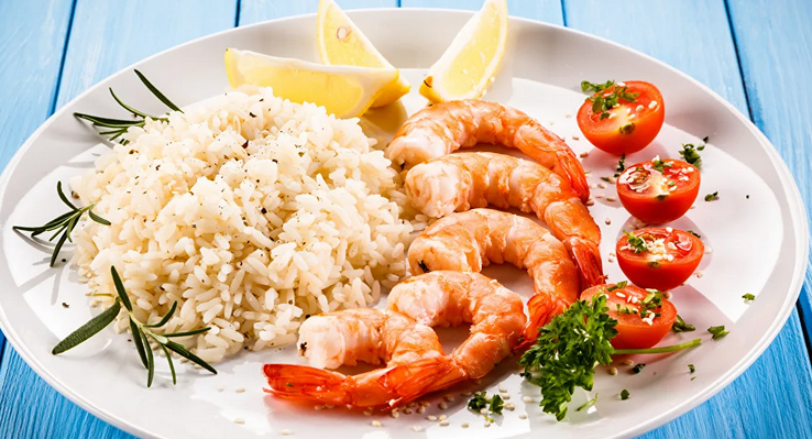 Креветки с остатками рисовой каши
