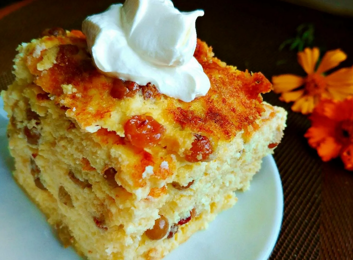 Творожная запеканка из засохших пасхальных куличей