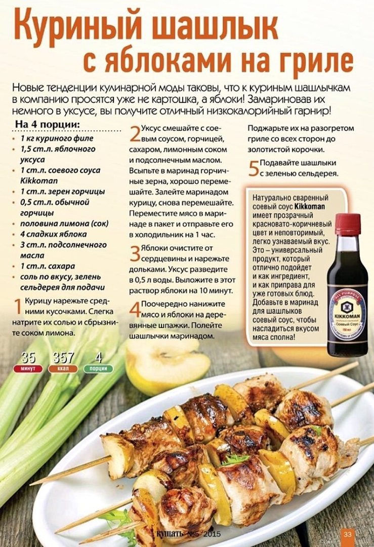 Курица на шпажках - рецепт