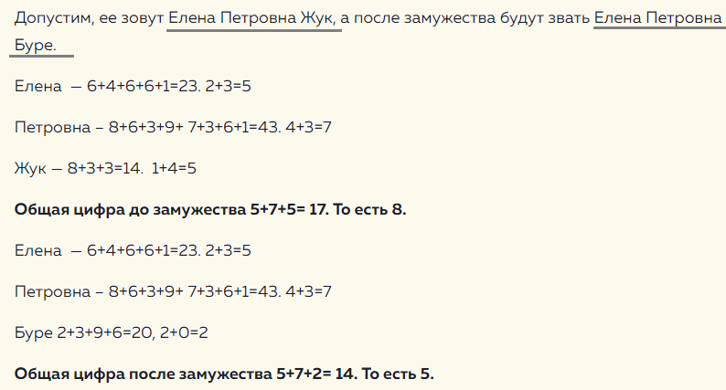 Пример расчета