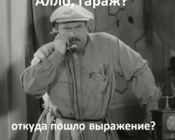 Откуда пошло выражение «Алло, гараж»: что оно означает?