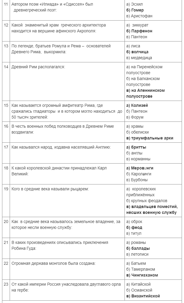Загадки по истории с ответами