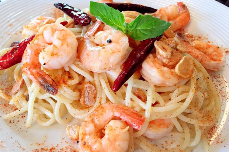 Спагетти с морепродуктами