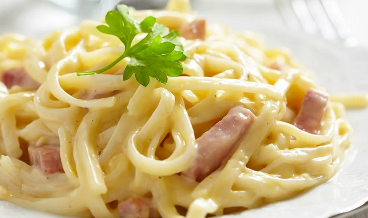 Макароны с ветчиной