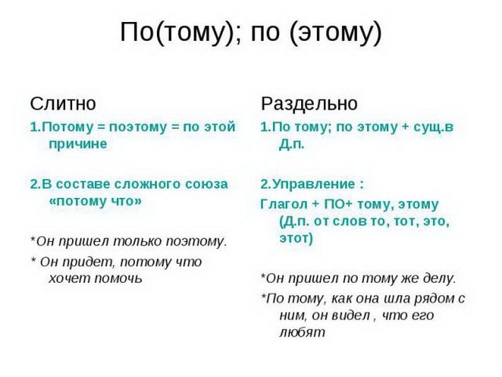 Как правильно писать поэтому?
