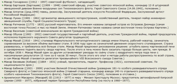 Известные люди, знаменитости с именем