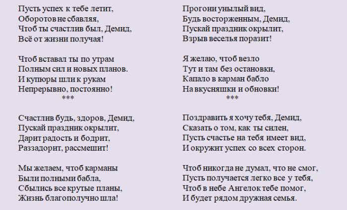 Поздравление с днем ангела