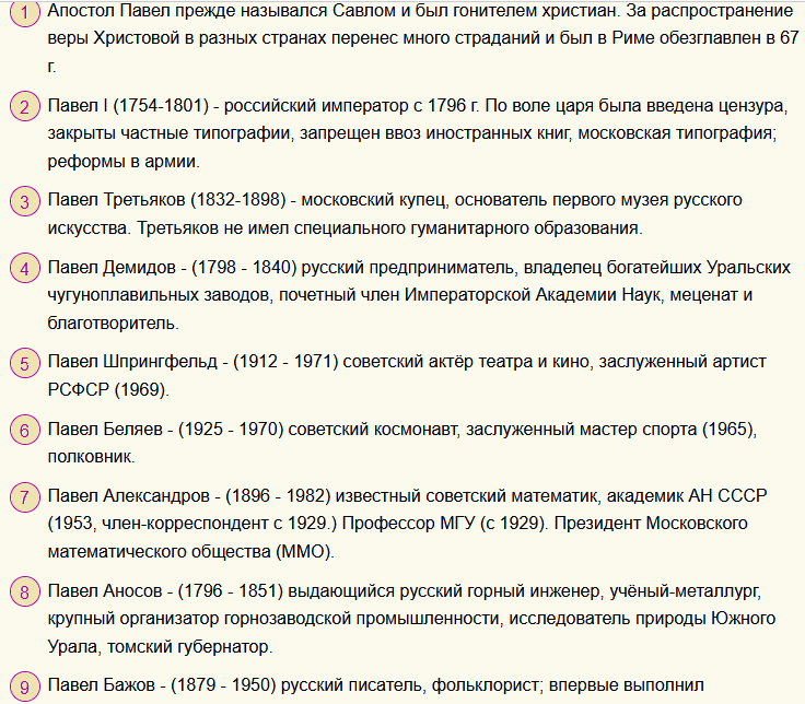 Известные люди, знаменитости с именем