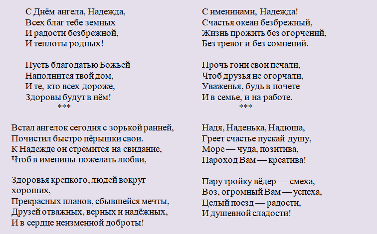 Поздравление с днем ангела