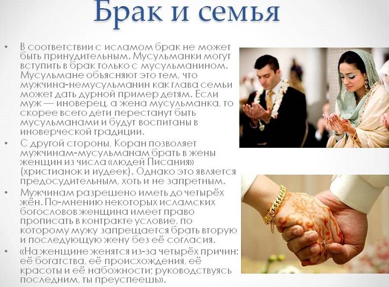 Брак и семья в исламе