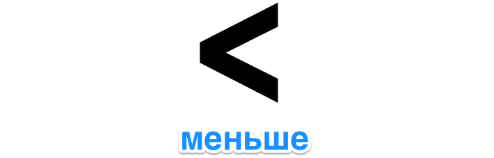 Знак «меньше»