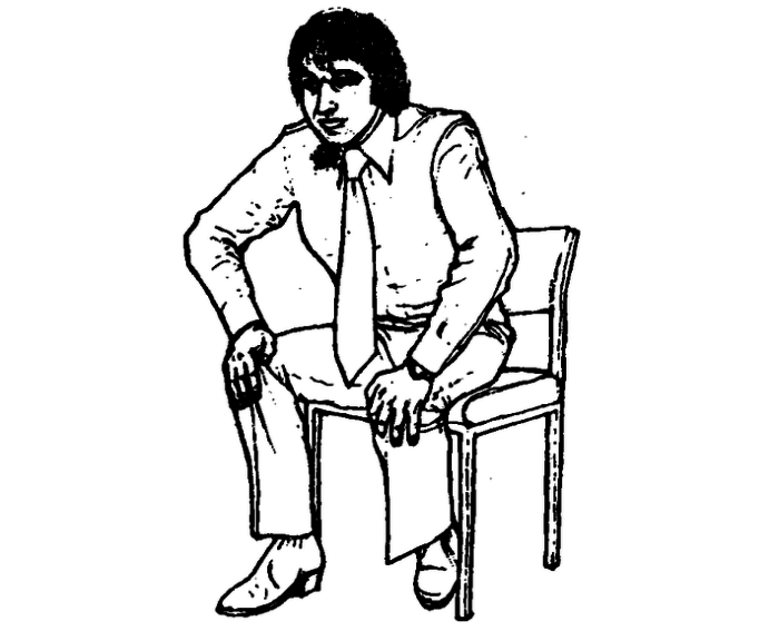 Поза «руки на коленях»