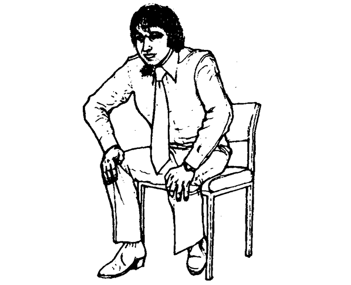 Поза «руки на коленях»