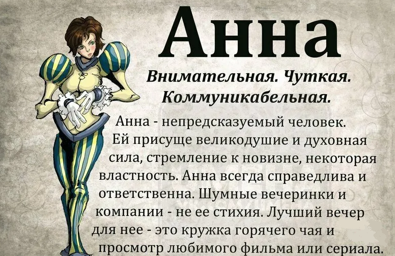 Значение имени анна