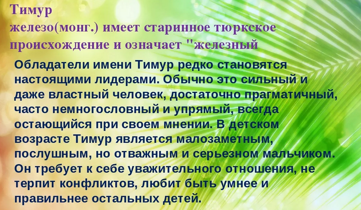 Имя тимур: значение, происхождение