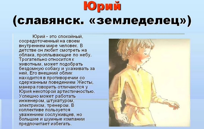Значение имени юрий, юра