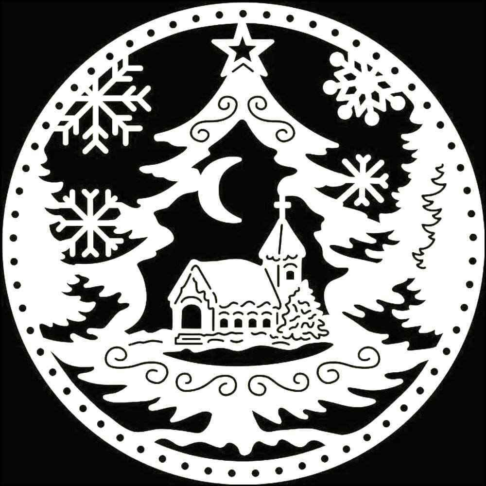 Рождественские вытынанки на окна