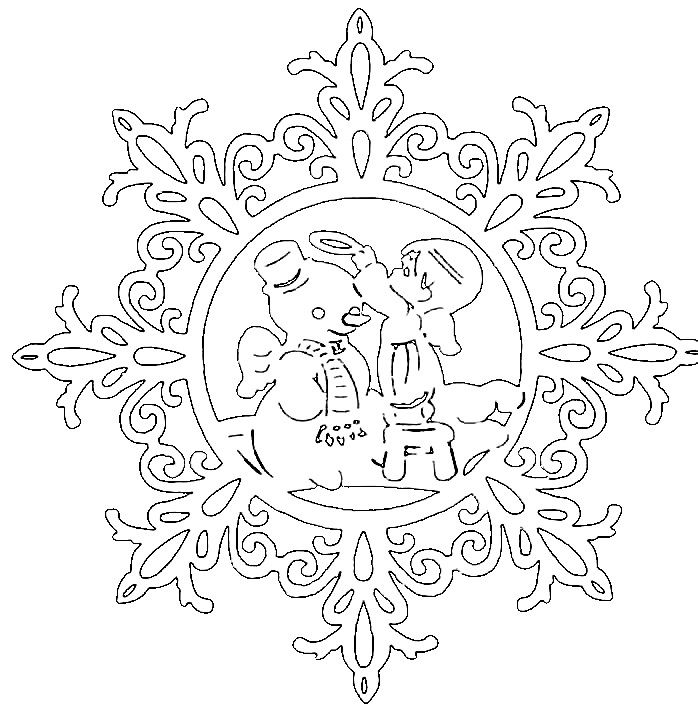 Вытынанки снежинки распечатать